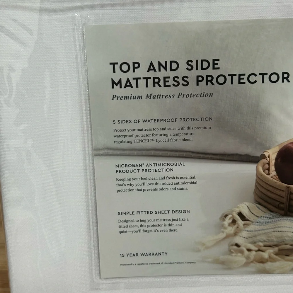 Harbor Home Mattress Top Protector Microban Treated Sz King NEW